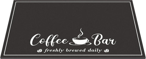 Coffee Mat, Absorbent Dish Drying Mat for Kitchen Counter, Fashion Style Coffee Bar Accessories for Coffee Maker Espresso Machine Dish Rack 12"x 2...