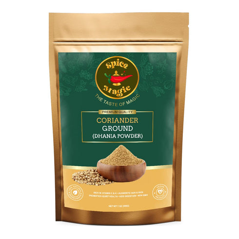 Spice Magic Ground Spices ~ 100% Pure, Aromatic & Natural I Gluten-Free I Non-GMO I Indian Origin (7oz (200g), Coriander Powder)...