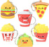 ArtCreativity Fast Food Keychains For Kids, Set of 6, Includes Soda, Pizza, Taco, Sandwich, Popcorn And French Fries, Cool Keychain Accessories, K...