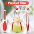 7Pack Kitchen Tongs,7 Inch Small Silicone Tongs with Stainless Steel Silicon Handles and Nylon Tips,Heat Resistant Non-Stick Cooking Tongs,Mini Lo...