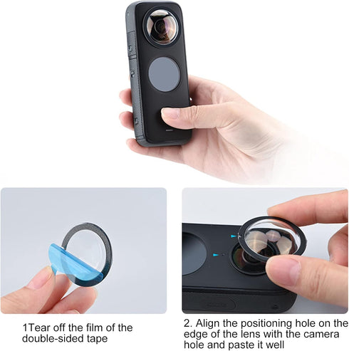ASHATA Action Camera Lens Guards for Insta360 One X2 High Tansmittance Camera Lens Protector with 3 Layer Film, Anti Scratch Lens Protective Cover...