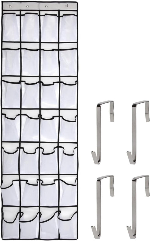 Pocket Shoe Organizer,28 Pocket Door Shoe Organizer Hanging Shoe Organizer Shoe Rack for Closet Pantry Shoe Holder for Men Sneakers, Women High He...