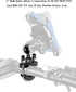 BRCOVAN Handlebar U-Bolt Mount Base with 1'' TPU Ball for Rails 0.5'' to 1.25'' in Diameter, Compatible with RAM Mounts B Size 1 inch Ball Double ...