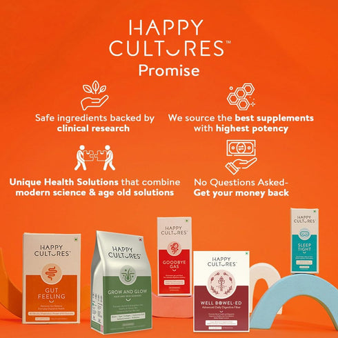 Happy Cultures Gut Feeling Digestion Supplement Unique Blend of Probiotics for Daily Digestive Health B-Vitamins Gut Health Supplement for Bloatin...