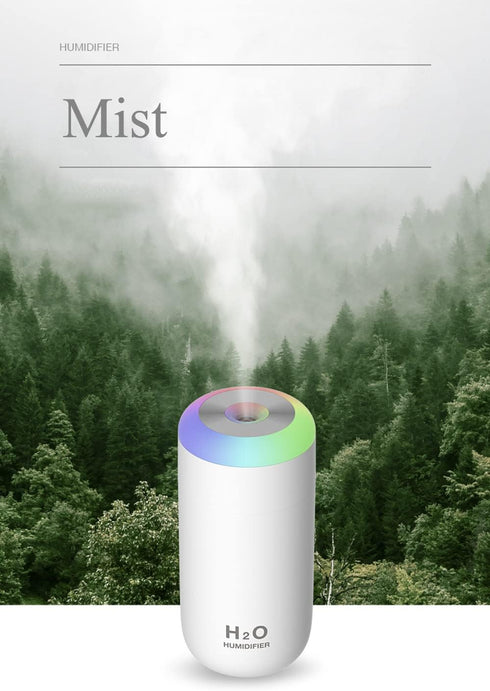 Plant Humidifier, 350ml USB Mini Humidifier for Plants, Small Plant Humidifier with Night Light, Cool Mist Humidifier Baby, Plant Humidifier indoo...