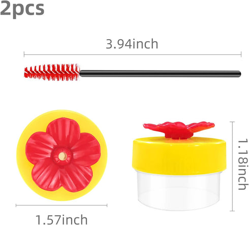 Handheld Hummingbird Feeders, 2pcs Hummingbird Hand Feeder, Hand Hummingbird Feeders, Hummingbird Feeder Handheld with Cleaning Brush for Outdoor ...