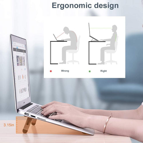 Laptop Stand for Desk,Laptop Cooling Stand,Keyboard Riser, Ergonomic Laptops Elevator for Desk, Laptop Riser Compatible with MacBook Air Pro, with...