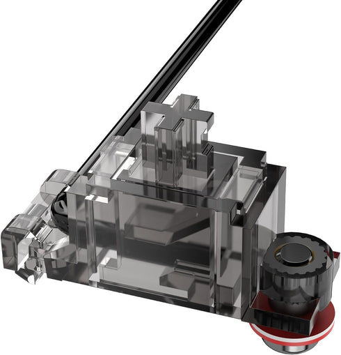 DUROCK Stabilizer V3, Screw in Stabilizers with 2u 6.25u 7u Wires, PCB Mount Keyboard Stabilizers for Mechanical Keyboards (V3 Smokey Black 80% Ki...