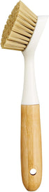 HIC Kitchen Dish Scrubbing Brush, Bamboo with Non-Scratch Bristles...