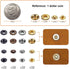 Qfun 120 Set Snap Fasteners Kit for Leather 12mm Metal Button Snaps Press Studs with 4 Setter Tools, 1 hammer, 4 Color Leather Snaps for Clothes, ...