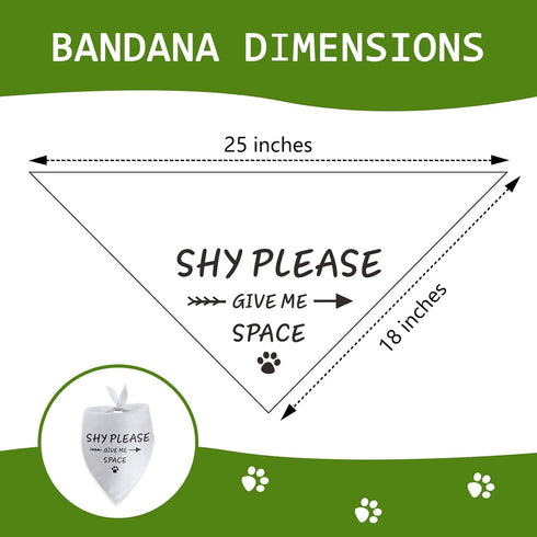 Shy Please Give Me Space Dog Bandana Funny Puppy Bandana Triangle Photo Prop Pet Scarf Accessories for Dog Lovers Gift...