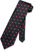 Vesuvio Napoli NeckTie BLACK w HOT PINK FUCHSIA Polka Dots Design Men's Neck Tie...