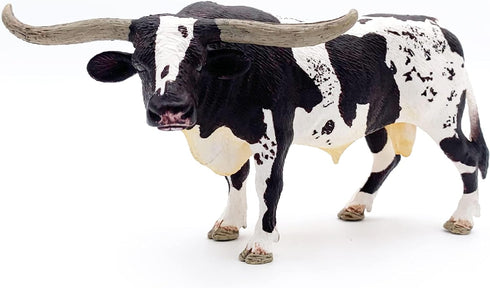 Gemini&Genius Farm Animal Toys, Longhorn Cow Action Figure, Hand Painted, 6 Inches Length, Realistic and Durable Farm Toys for Children Boys and G...