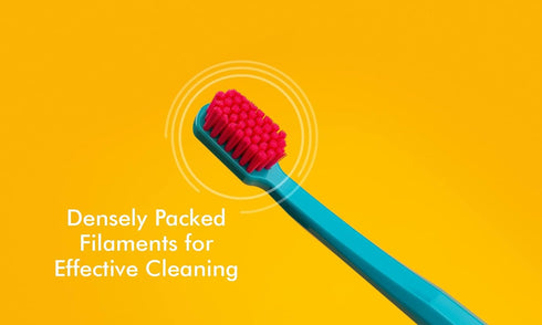 Curaprox CS 5460 Ultra-Soft Toothbrush for Adults with Ultra-Fine Filaments and Compact, Slightly Angled Toothbrush Head for Improved Tooth and Gu...