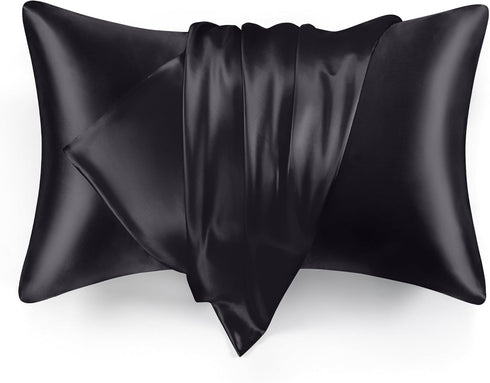 Love's cabin Satin Pillowcase for Hair and Skin, Similar to Silk Pillow Cases for Women, Pillow Case Queen Size Set of 2, Satin Cooling Pillow Cov...
