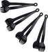 MSY BIGSUNNY Small Serving Tongs - 6 Inches Premium Stainless Steel Appetizer Tongs, Set of 4 (Black, 6")...