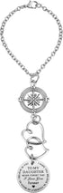 To My Daughter Compass Car Charm, I Hope You Believe In Yourself As Much As I Believe In You Car Charm, Rear View Mirror Car Charm for Daughter Bi...