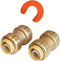 1/2" Straight Coupling U008LF with Disconnect Clip - Push to Connect Plumbing Supplies - Lead-free Brass Fittings for Copper, PEX, CPVC, HDPE and ...