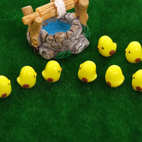 Mini Animals Miniature Figurines Home Garden Fairy Ornament Chicken Garden Scene Moss Landscape DIY Terrarium Crafts 24PCS...