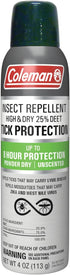 Coleman Tick Repellent Spray - 25% DEET Insect Repellent Spray offers strong protection against ticks and mosquitoes, ideal for camping, hiking an...