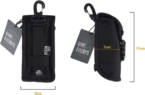 OneTigris MOLLE Eyeglasses Case with Buckle Hard Shell Sunglasses Storage Box 1000D Nylon (Black)...
