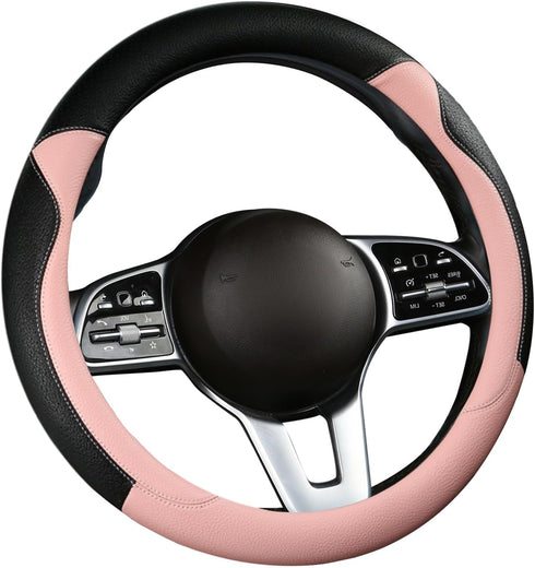 Cute Steering Wheel Cover for Women Girl, Breathable, Anti-Slip, Odourless Car Interior, Soft PU Leather Universal Car Accessory for Diverse Cars?...