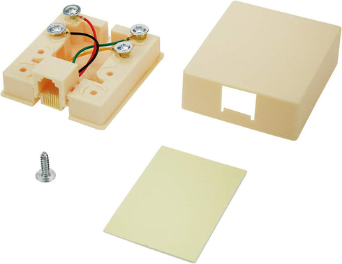Rj11 6P4C Jack Modular Self Adhesive Surface Mount Single Port Telephone Connector - 2pcs...