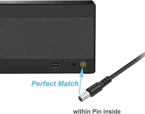 15V Speaker Charger Compatible with Sony SRS-XB3/BLK/BLUE/RED SRSBTX500 SRS-X55/BLK/WHT Bluetooth Portable Wireless Speaker Replacement Power Supp...