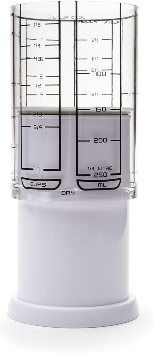 KitchenArt 1 Cup Adjust-A-Cup, Plastic, White...