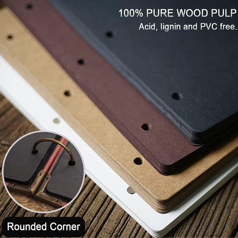 10 Sheets Double Sided Scrapbooking Refill Pages, 9.84x10.24" No Acid Thick Additional Craft Paper Cardboard for ALL ADVcer 10x10 inch Three-Ring ...