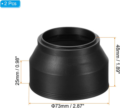 PATIKIL 52mm Camera Lens Hood, 2Pcs Rubber Collapsible Lens Protector Anti-Reflection Blocks Excess Sunlight Enhance Camera Photography for Nikon,...