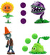 4 PCS Plants and Zombies Toys Action Figures Zombies PVZ Toys Set 1 2 Series Great Gifts for Kids and Fans,Birthday and Christmas Party...