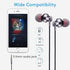 Wired Earbuds Headphones with Microphone Stereo Bass Earphones Noise Isolation in-Ear Headset Compatible with All Smartphones Tablets iPod IPad MP...