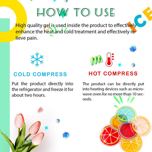 Kids Ice Pack, Hot or Cold Pack Gel Cooling Pad, Reusable for Injuries Medical Health,Swelling and Pain Relief, Tired Eyes, Child Injury, Headache...