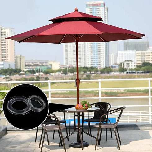 2 Inch 2 Set Silicone Patio Table Umbrella Hole Ring for Standard Table Hole, Umbrella Hole Ring Plug and Cap Set, Outdoor Patio Umbrella Plug for...