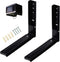 Microwave Wall Mount Brackets, Foldable Arm Adjustable Extensible Wall Hanging Microwave Brackets Oven Stand Shelf Rack Load 100 lb (Black)...