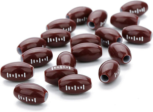 100 Pcs Football Beads 12mm Sports Pony Beads...