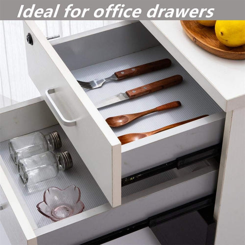 Bloss Shelf Liner Cabinet Pad Refrigerator Mat Waterproof Non-Slip Drawer Mat for Kitchen Home-Clear, 17.7 ×59 Inch...
