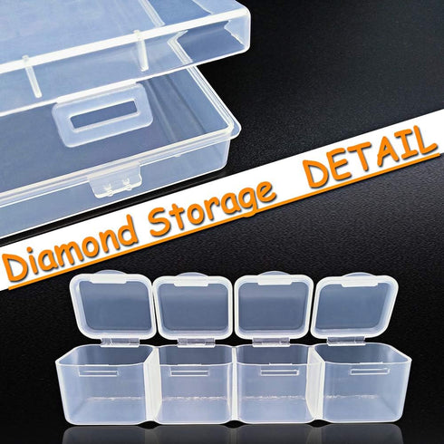 56 Grid Diamond Painting Container Box with 4pcs Label Stickers for Sewing,Organizer Nail Diamonds and Bead for DIY Art Craft...