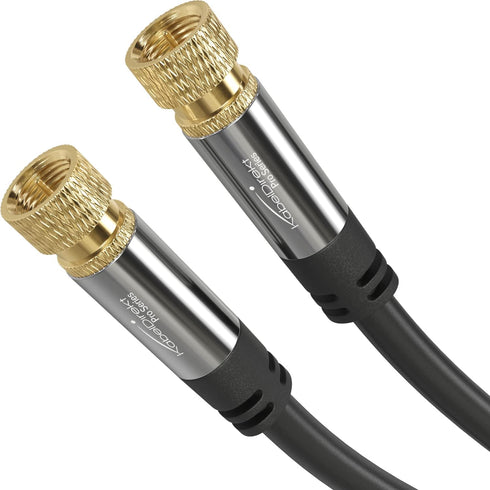 KabelDirekt – SAT Cable, Coaxial – Internet, Satellite Cable – TV/Aerial/Coax Cord with F-Connector, Metal Plug – Designed in Germany – 15ft (Radi...