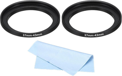 PATIKIL 58mm-67mm Metal Step Up Ring with Cleaning Cloth, 2 Pack Camera Lens Filter Adapter Ring Aluminum Filter Adapter Ring for Camera Lenses Ho...
