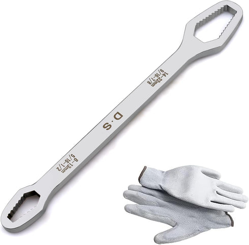 Double-Ended Wrench 5/16-7/8 Inch Multifunctional Universal Self-Tightening Wrench Adjustable Wrench Universal Torx Spanner Key Set Screw Nuts Wre...