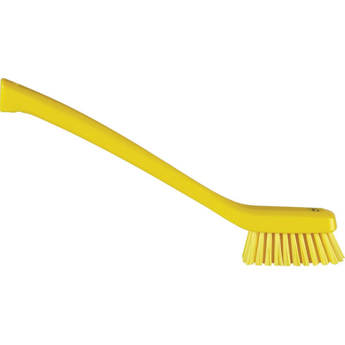 Vikan Narrow Long-Handle Cleaning Brush - Yellow...
