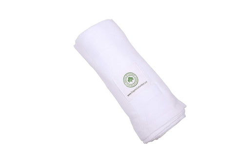 Organic Cotton White Swaddle Blanket for Newborn - 100% Organic, Toxic-Free, All-Natural, Muslin, Newborn Baby Gauze Swaddling Blanket - 100% Cert...