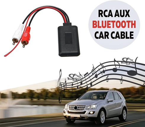 Car Universal Wireless Bluetooth Cable Adapter 2 RCA Aux Audio, Car Radio Connector Input car Bluetooth Carb, 12V Stereo Wireless Play for Fiesta ...