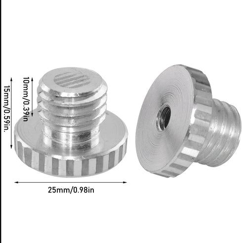 2PCS 1/4 to 5/8 Screw Tripod Adapter Threaded Screw Adapter for Tripod Laser Level Adapter...