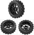 4PCS Replacement Tires for RC 1:10 Car, Racing Off Road Vehicle Tires Rubber Tyre Wheel Rim(Black)...