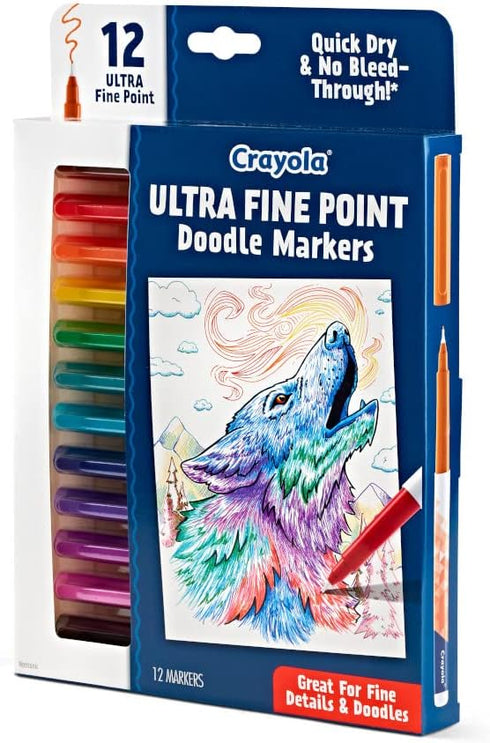 Crayola Ultra Fine Point Markers, Art Markers, Gifts for Teens, 12 ct...