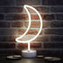 Neon Moon Lights, LED Moon Decor Neon Signs Art Decorations Crescent Night Lights Lamp for Party Supplies, Children Kids Girls Gift-Moon with Hold...
