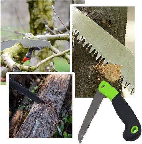 Folding Hand Saw Non-Slip Handle Pro Pruning Hand Saw Soft Grip Pruning Saw for Pruning, Trimming, Sawing...